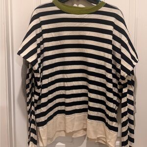Cos Striped Black and White Sweater top